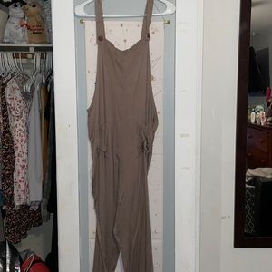 tan long jumpsuit